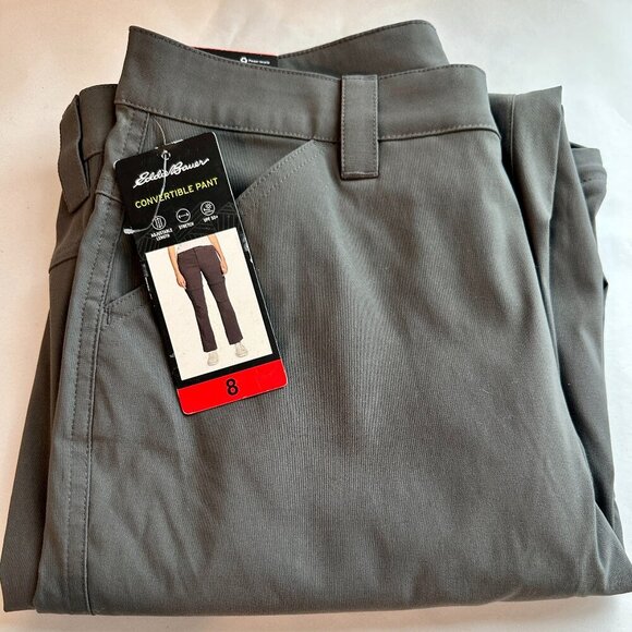 Eddie Bauer Women's Convertible Pant Size 8 Grey Adjustable Length UPF 50+ (NEW) - Picture 6 of 15